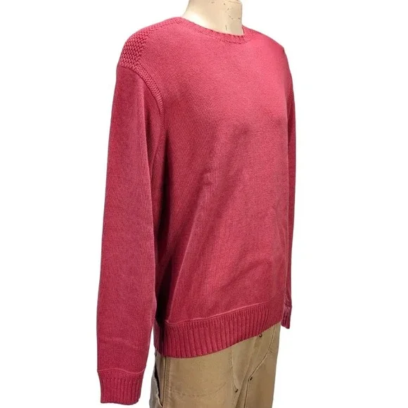 Polo Ralph Lauren Men's Cotton Knit Sweater Textured Shoulders Sz L NWT $298